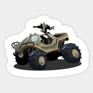 Cartoon sci-fi vehicle Sticker